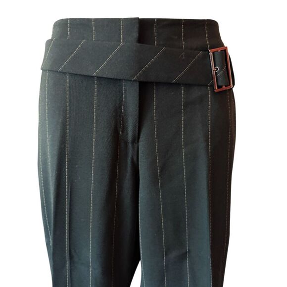 Anne Klein Black Pantsuit with brown Pinstripes - Picture 10 of 17